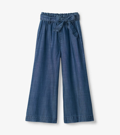 Pantalon à taille froncée – Tencel texturé