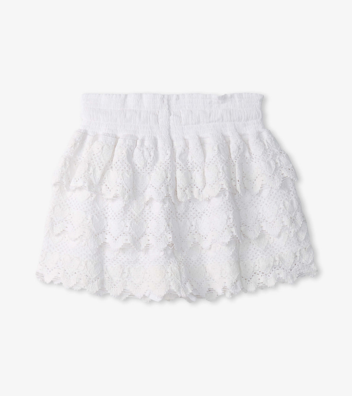 View larger image of Girls White Hearts Floaty Skort