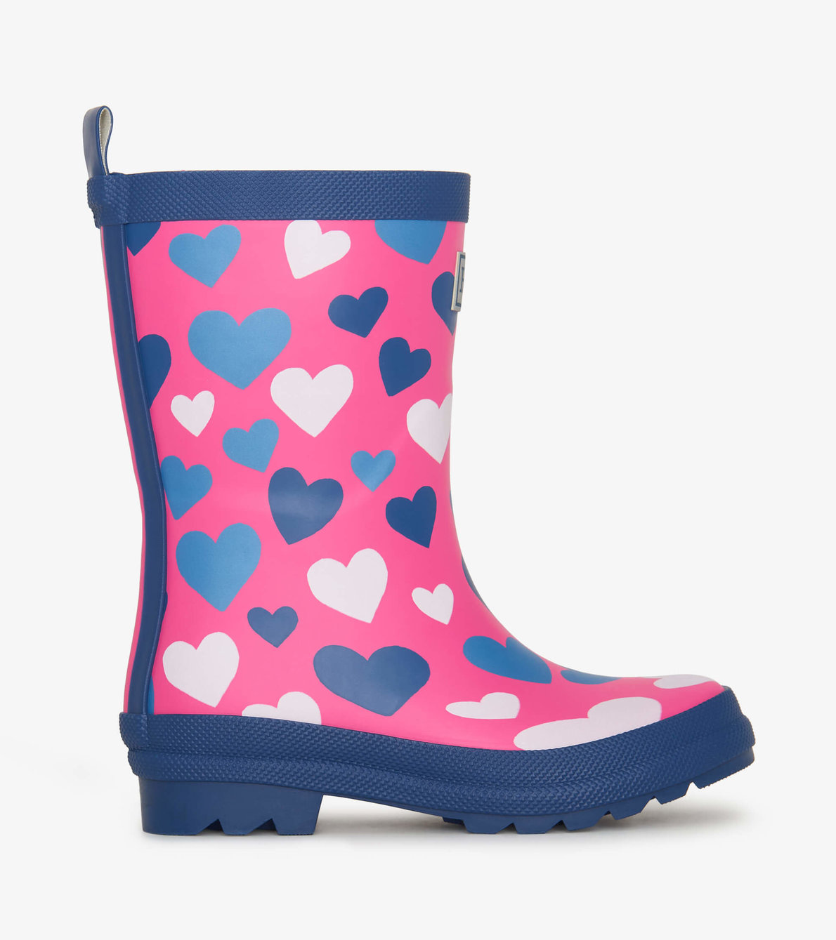 View larger image of Girls White Hearts Matte Rain Boots