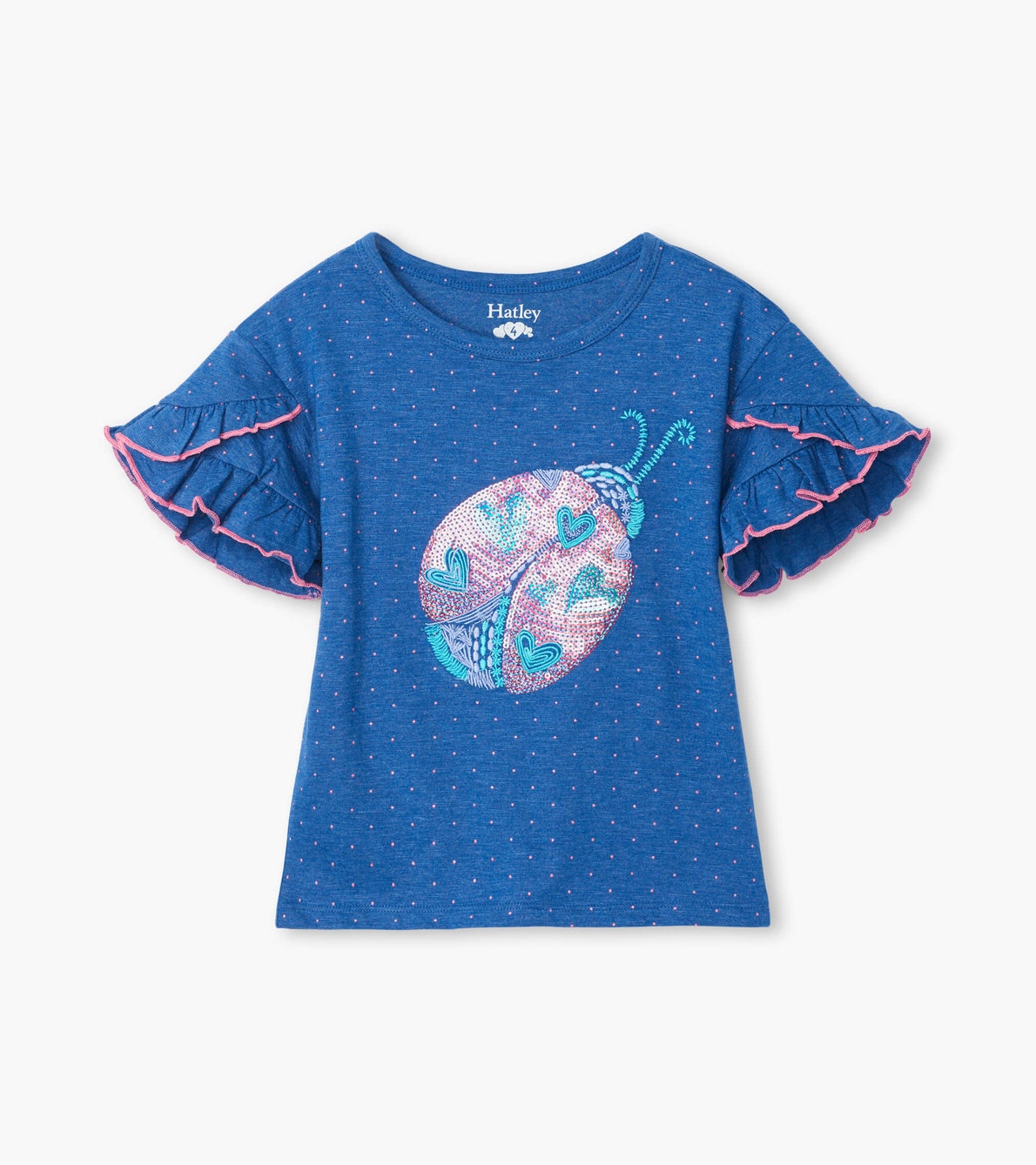 View larger image of Glitter Love Bug Flutter Sleeve Tee