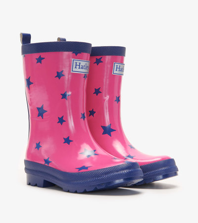 Glitter Stars Shiny Kids Rain Boots