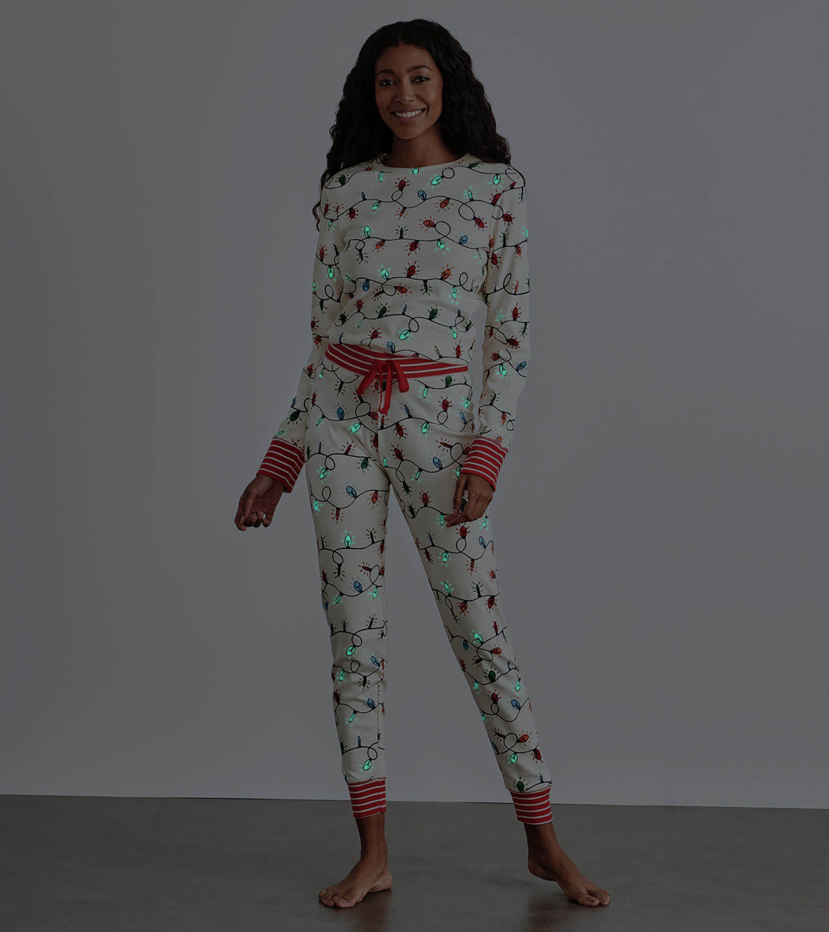 View larger image of Glowing Holiday Lights Women's Pajama Set