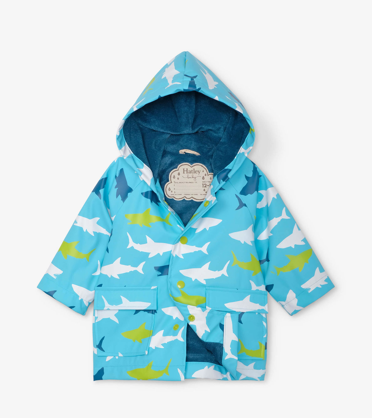View larger image of Great White Sharks Baby Raincoat