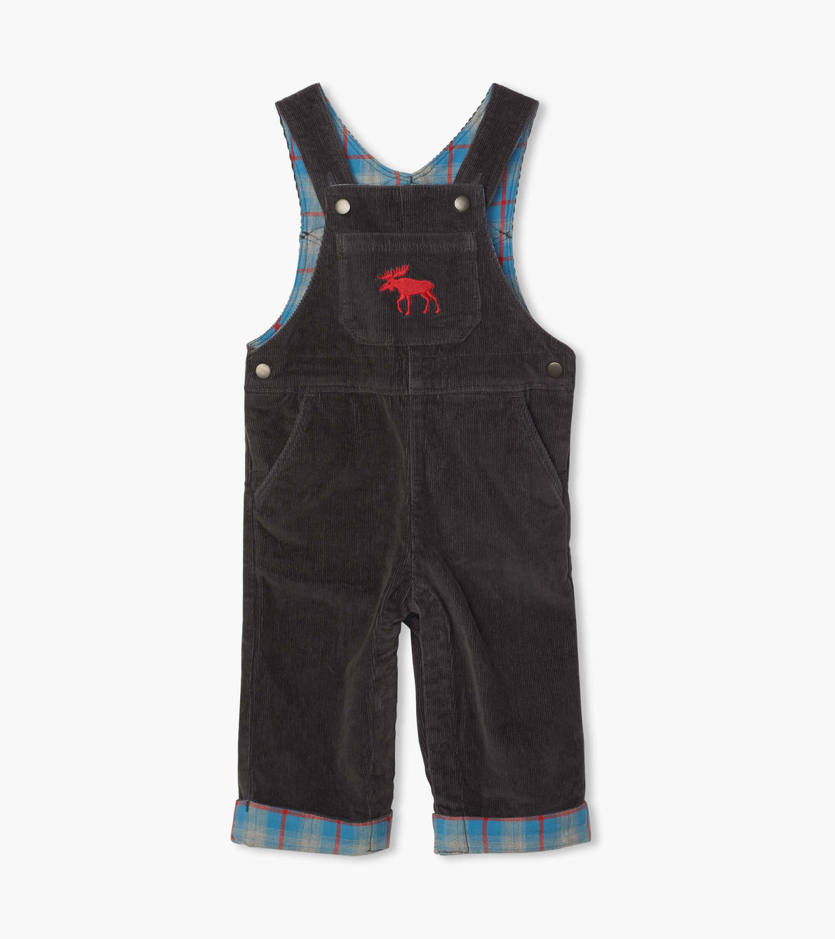 View larger image of Grey Stretch Cord Baby Overalls