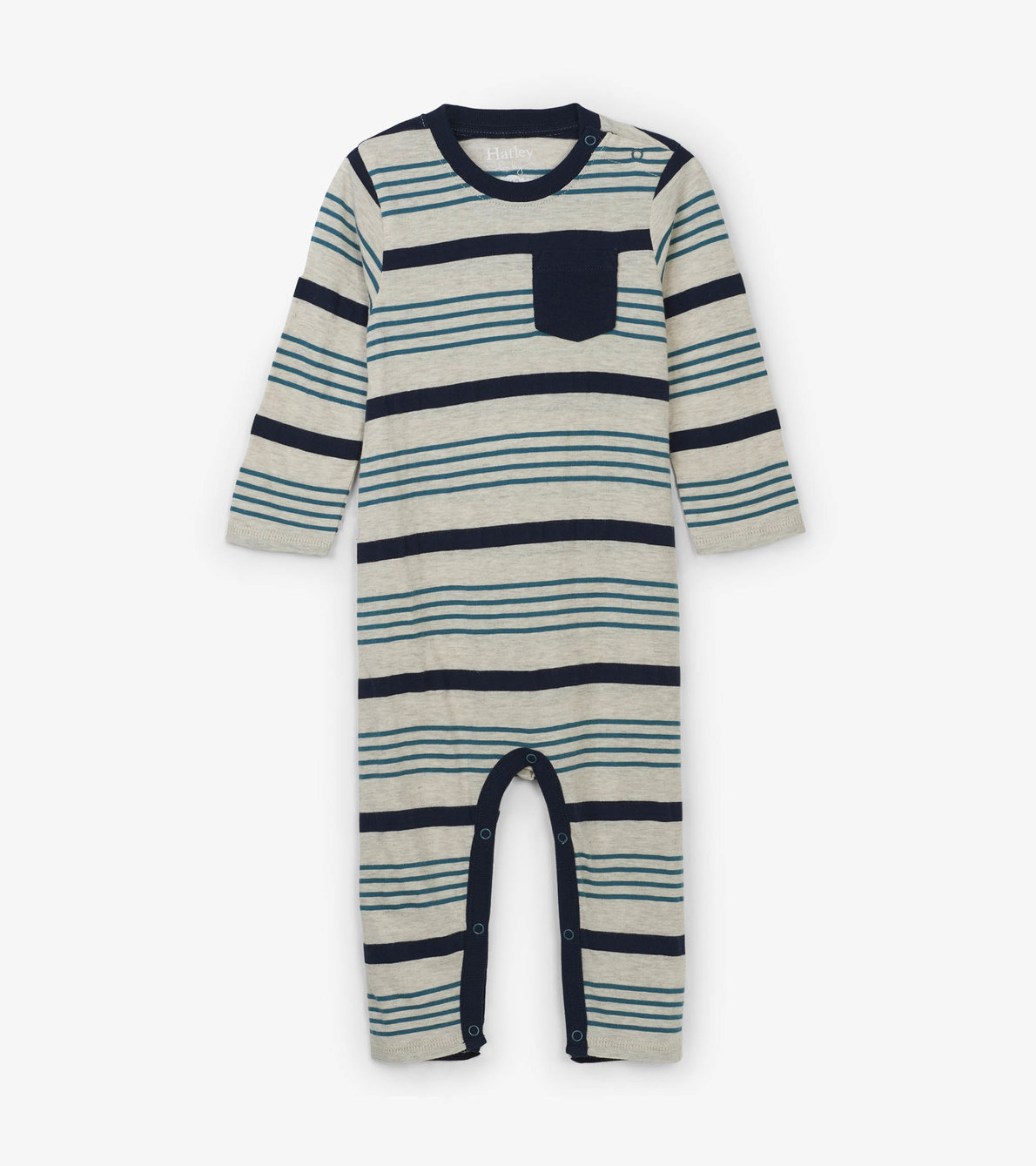 View larger image of Grey Stripe Baby Romper