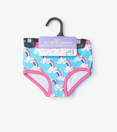 Stripes Girls Brief Underwear 3 Pack - Hatley UK