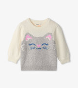 Happy Shimmer Kitty Baby Sweater