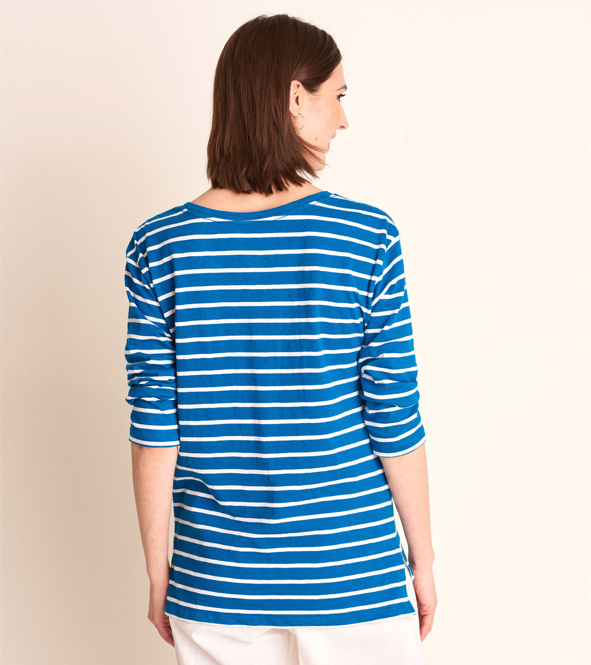 View larger image of Hatley 3/4 Sleeve Tee - Mykonos Blue Stripes
