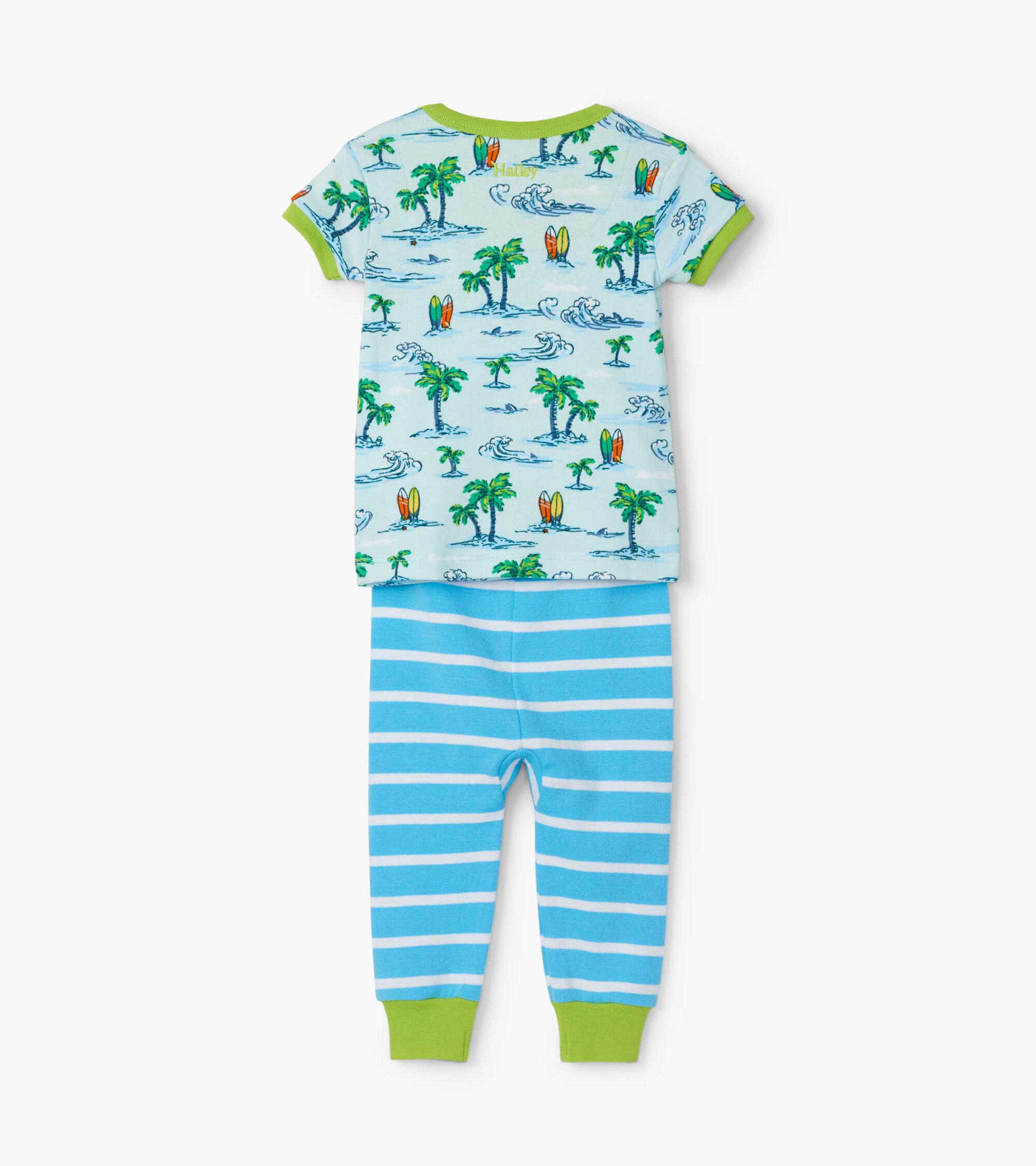 Hawaiian Tropics Organic Cotton Baby Short Sleeve Pajama Set