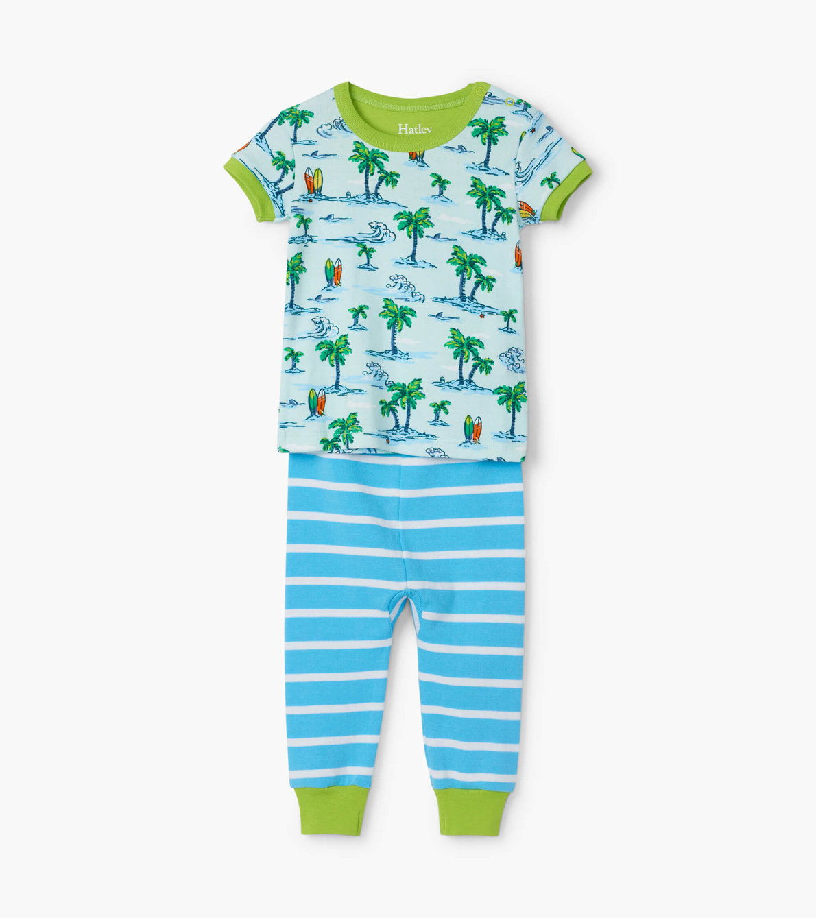 View larger image of Hawaiian Tropics Organic Cotton Baby Short Sleeve Pajama Set