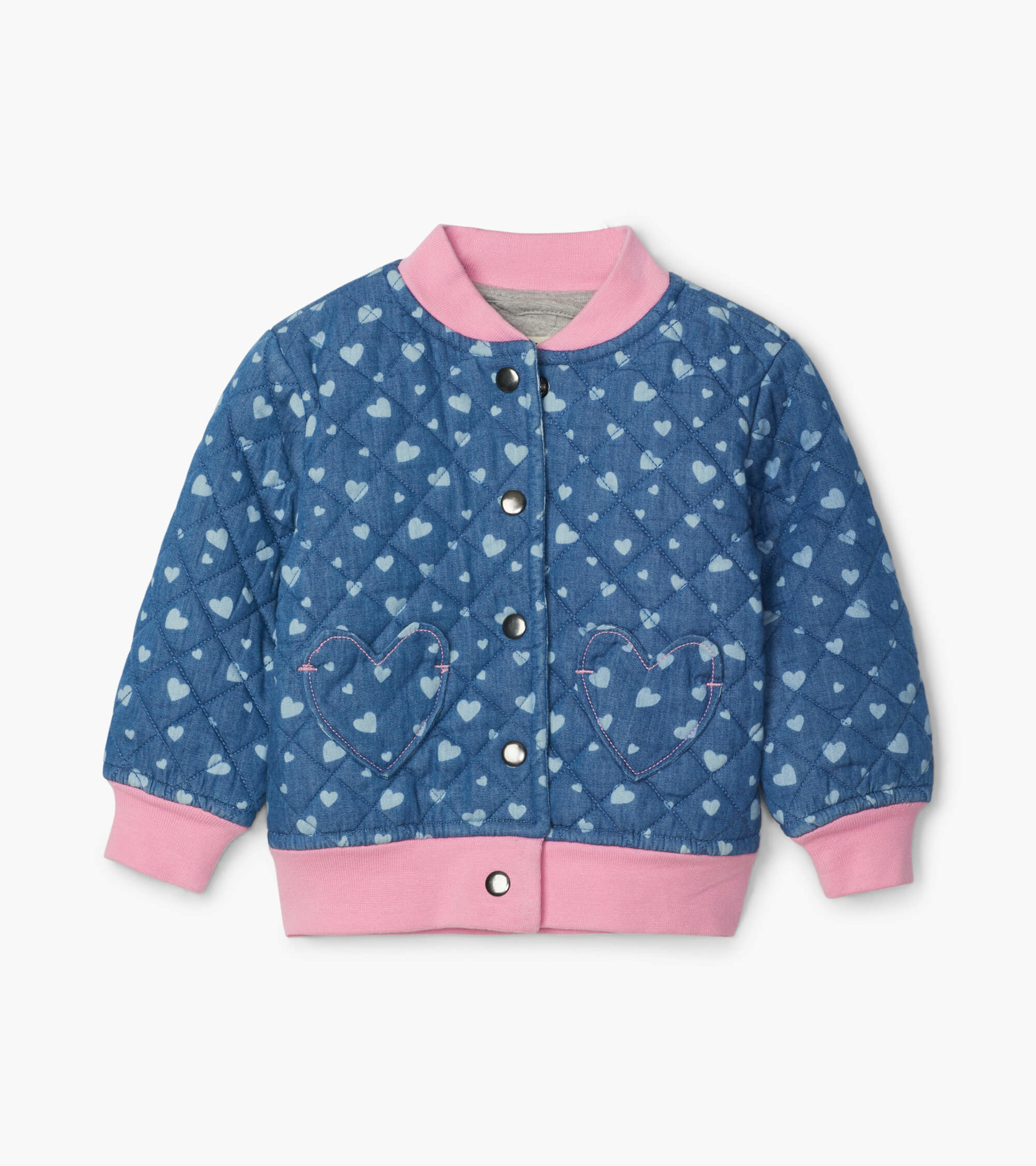 Heart Cluster Bab Quilted Denim Bomber - Hatley CA