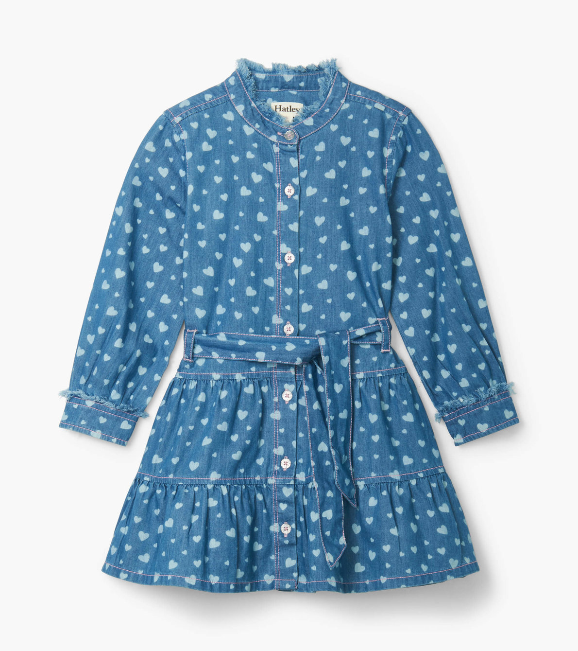View larger image of Heart Cluster Button Down Denim Dress