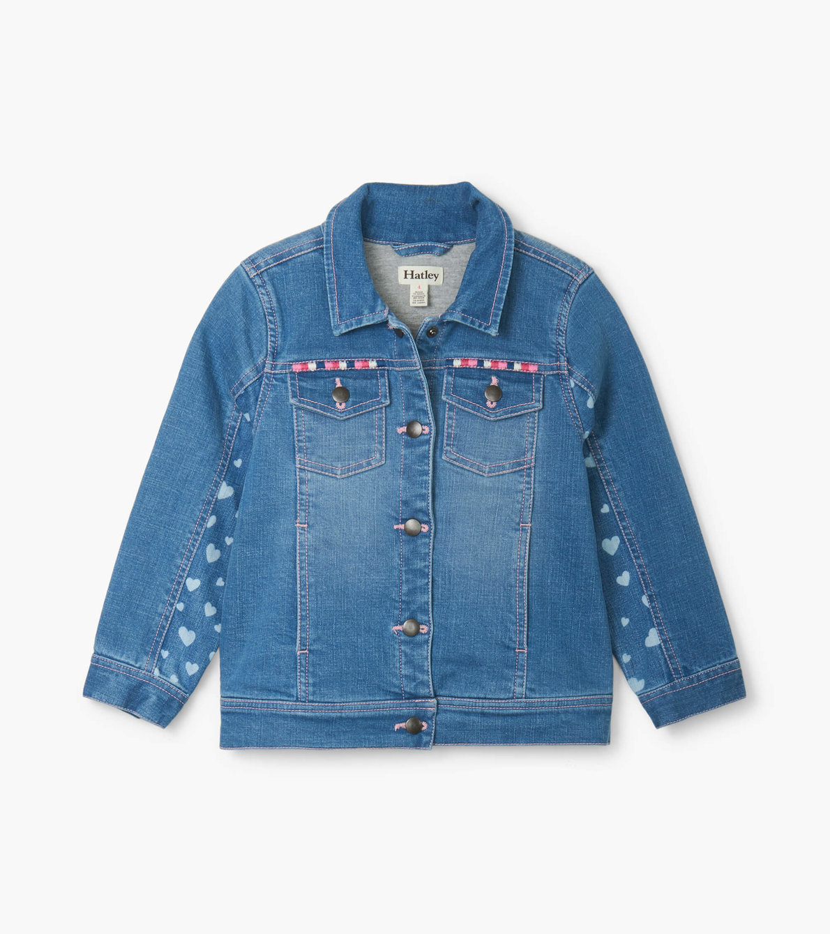 View larger image of Heart Cluster Terry Lined Denim Jacket