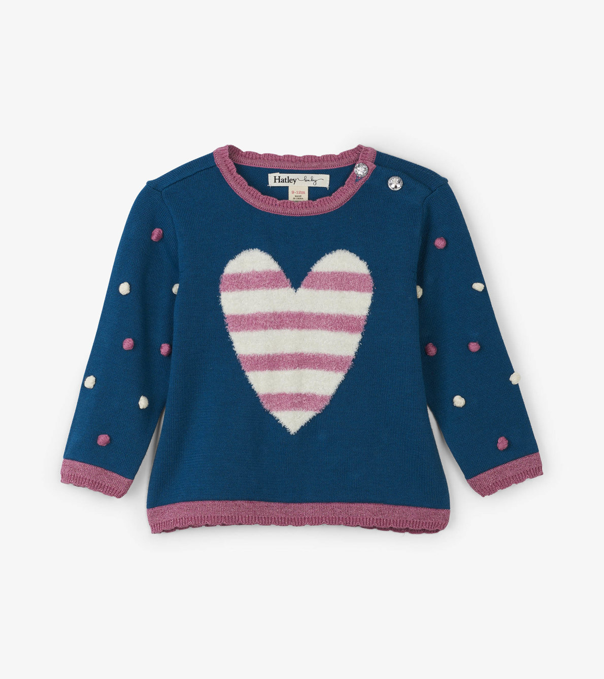 View larger image of Heart Pom Pom Baby Sweater