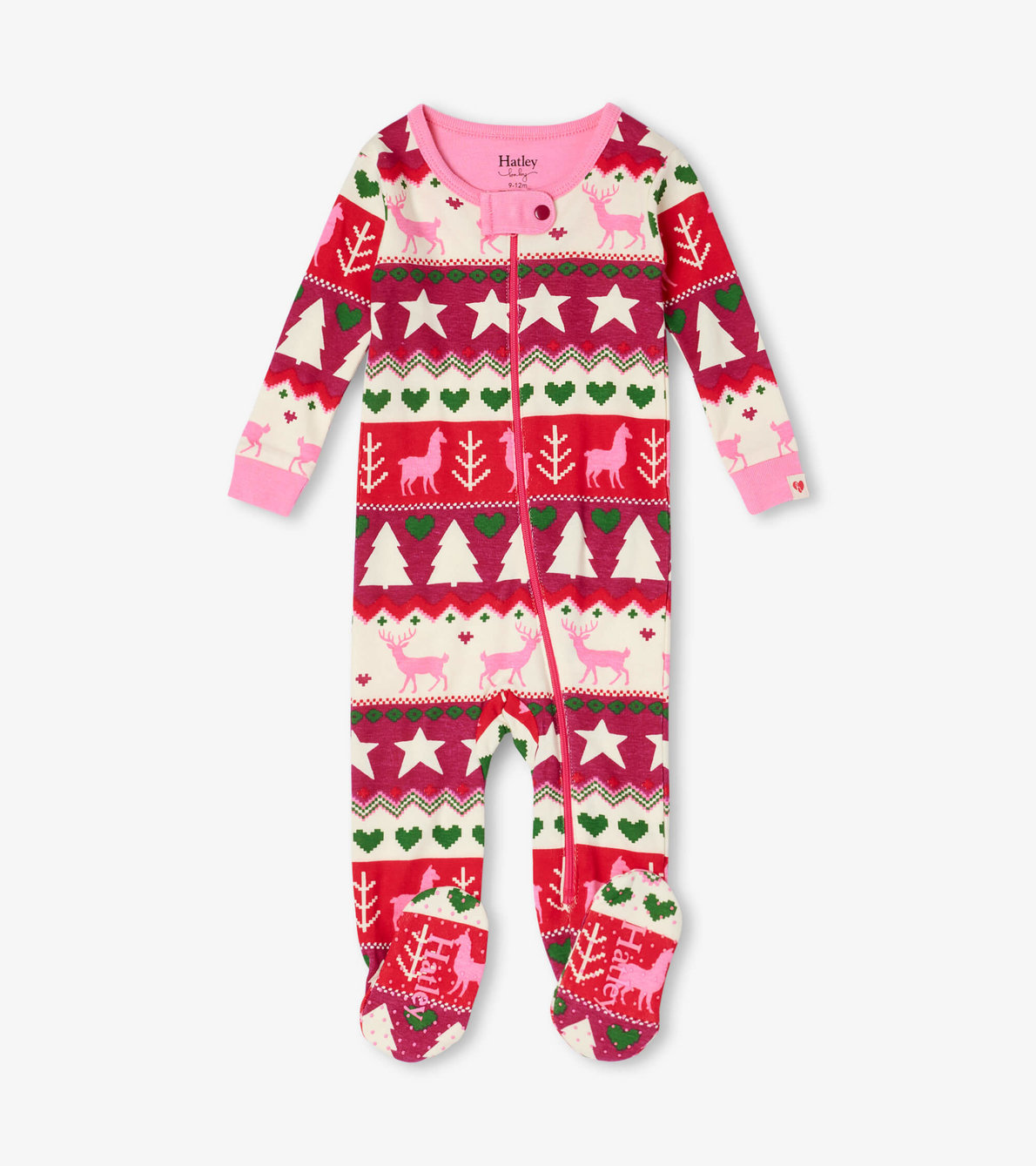 View larger image of Holiday Fair Isle Organic Cotton Footed Coverall