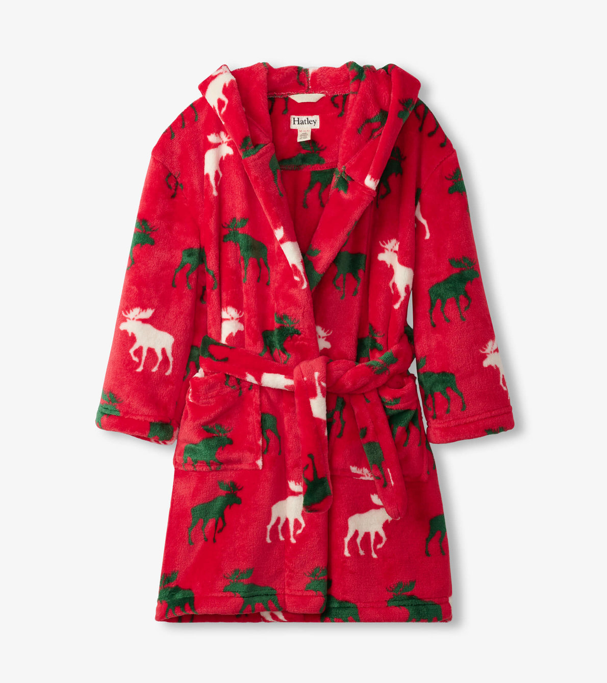 View larger image of Holiday Moose Fleece Robe