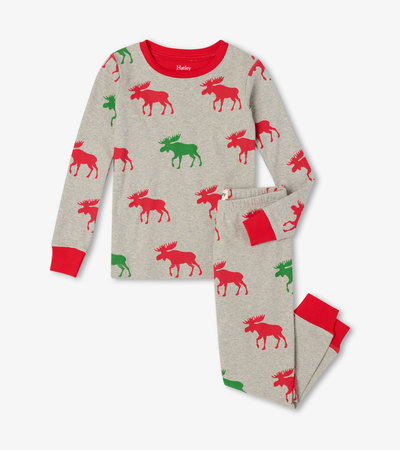 Holiday Moose Organic Cotton Pajama Set