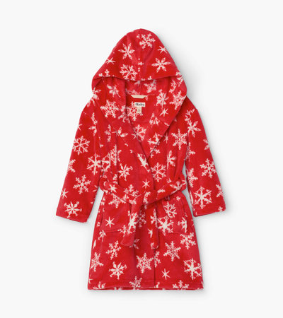 Holiday Snowflakes Fleece Robe