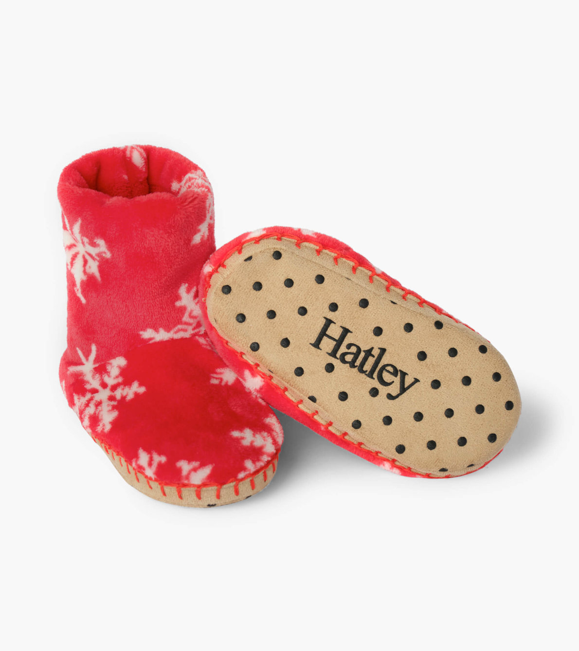 View larger image of Holiday Snowflakes Fleece Slippers