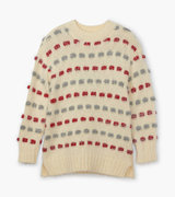 Holiday Stripe Basket Weave Sweater