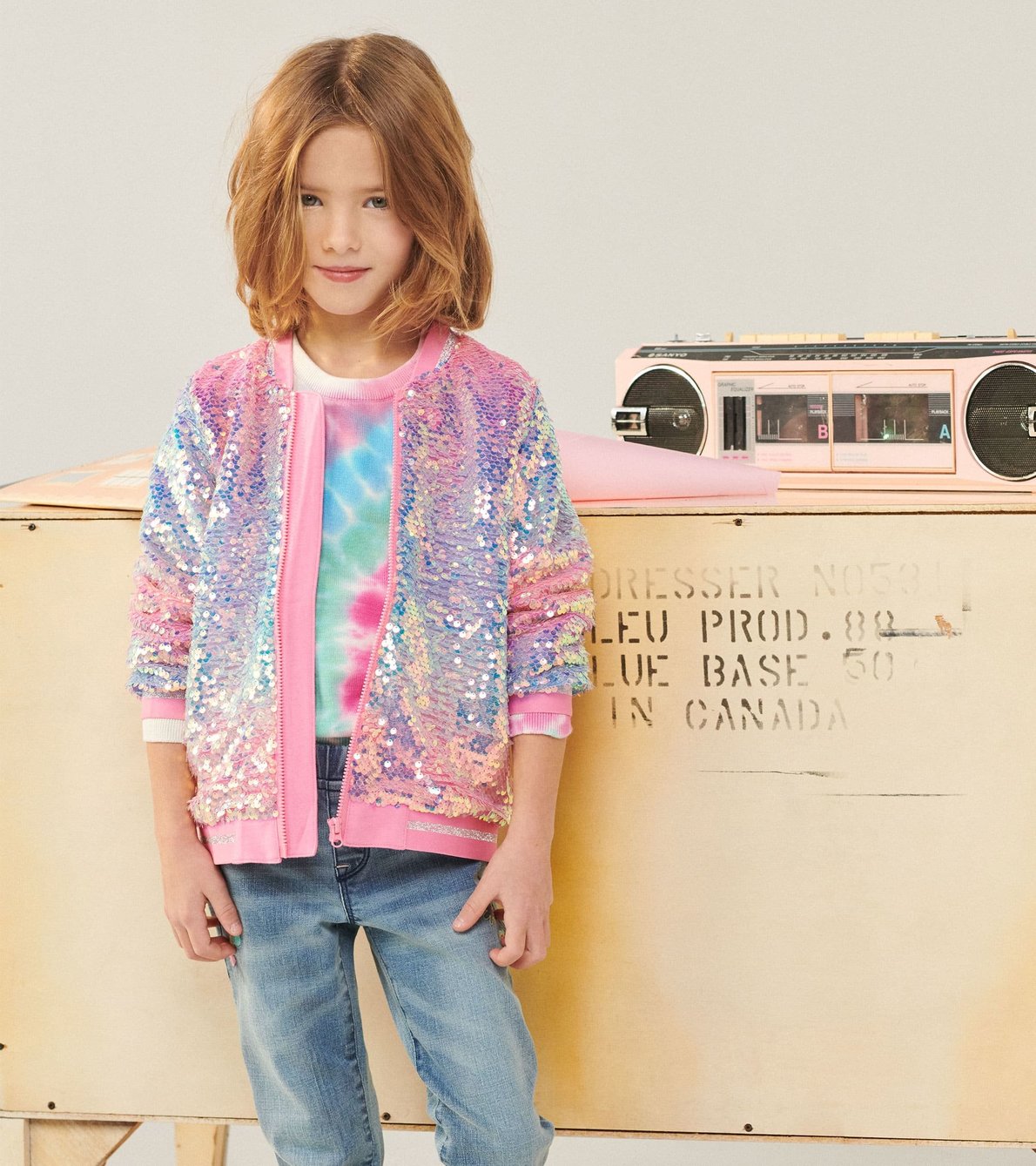 View larger image of Holographic Sequins Bomber Jacket