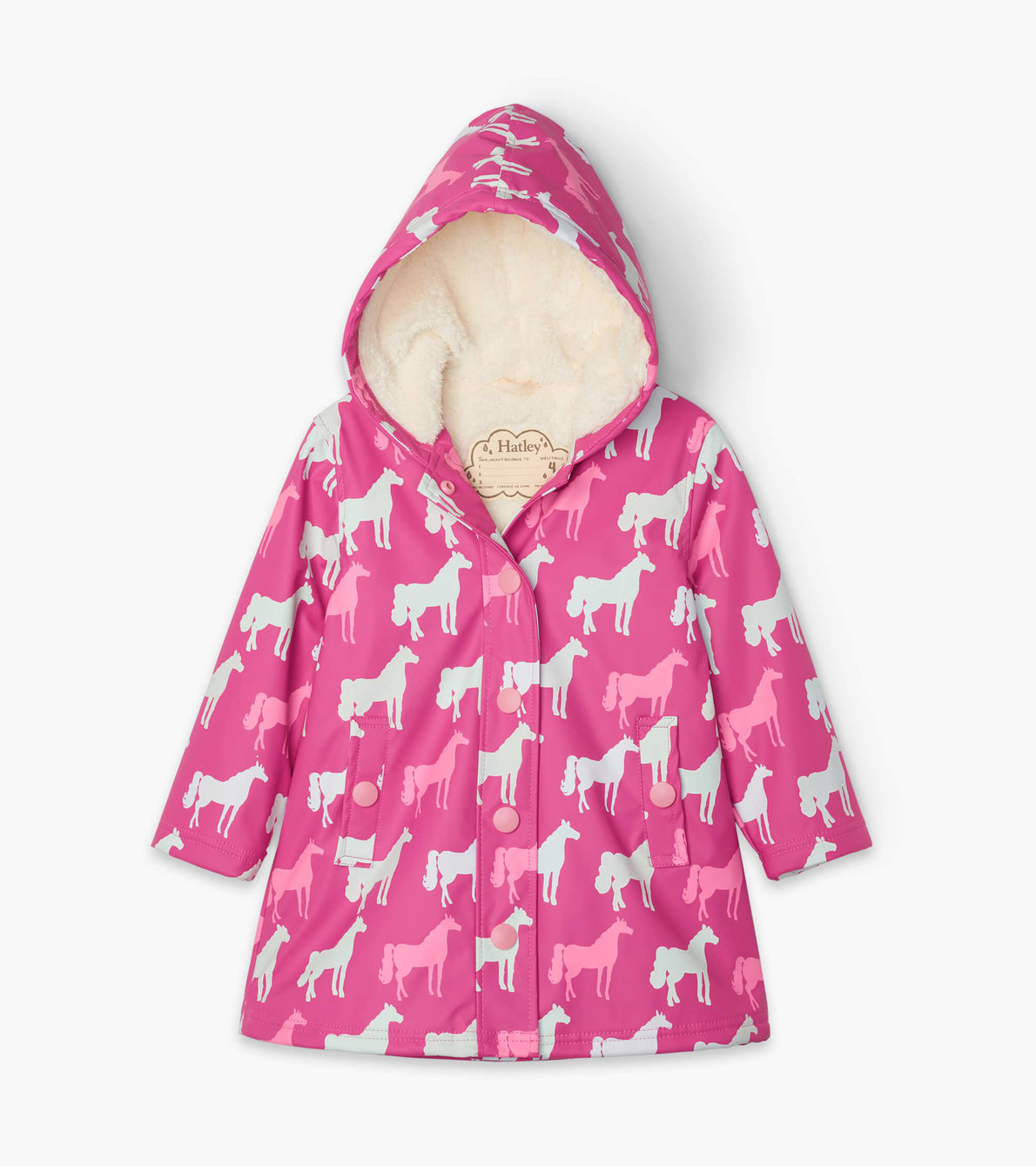 View larger image of Horse Silhouettes Sherpa Lined Colour Changing Splash Jacket