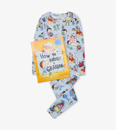 Ensemble de livre et de pyjama – « How to Babysit a Grandpa » (en anglais)