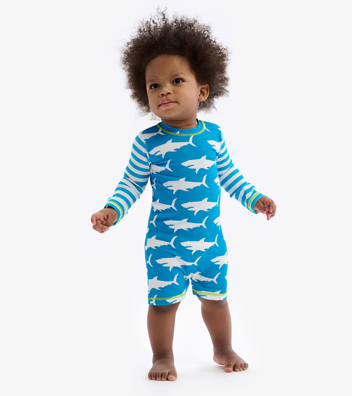 View larger image of Hungry Sharks Baby One-Piece Rashguard