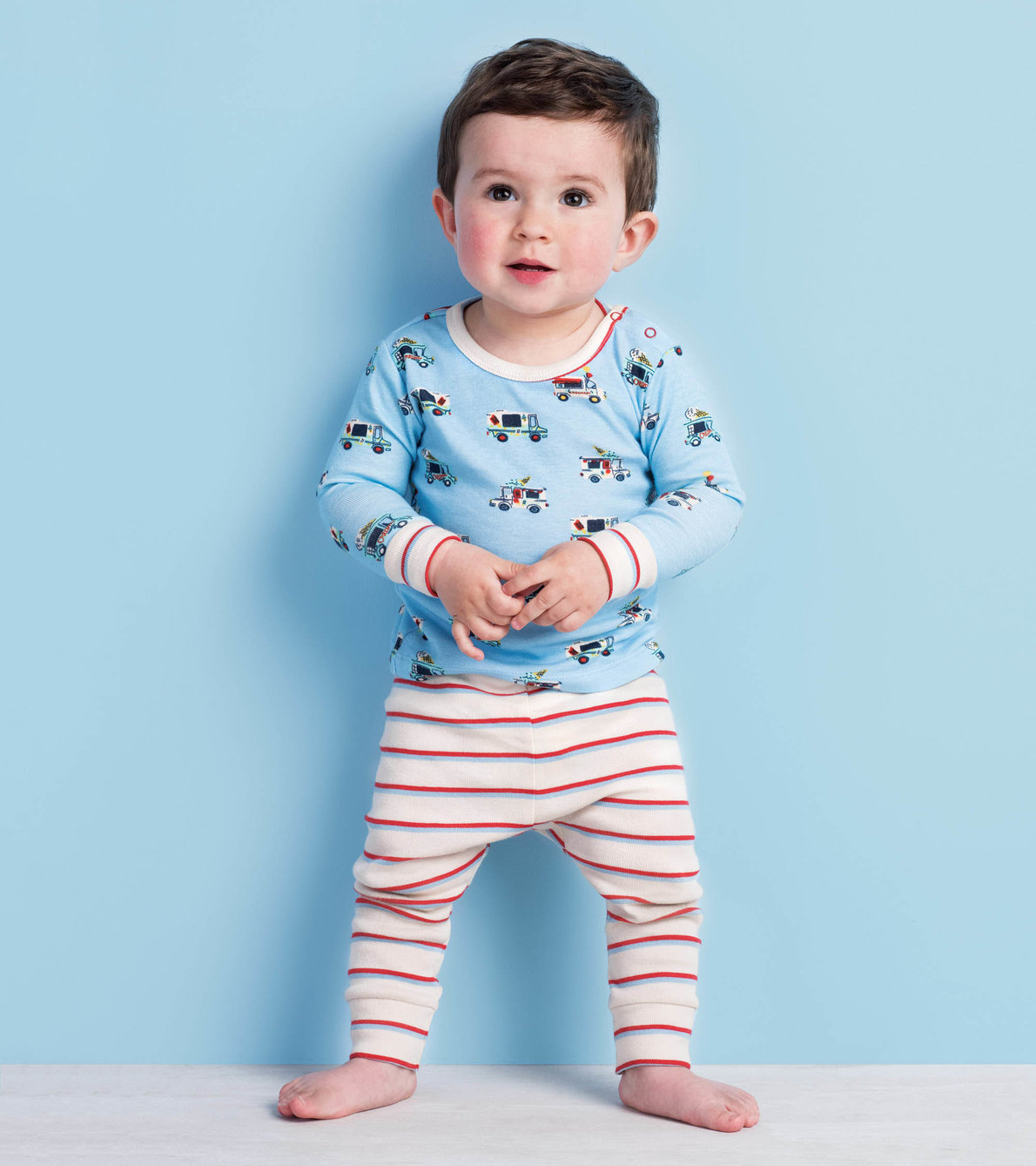 Agrandir l'image de Pyjama en coton bio pour bébé – Voiturettes de crème glacée