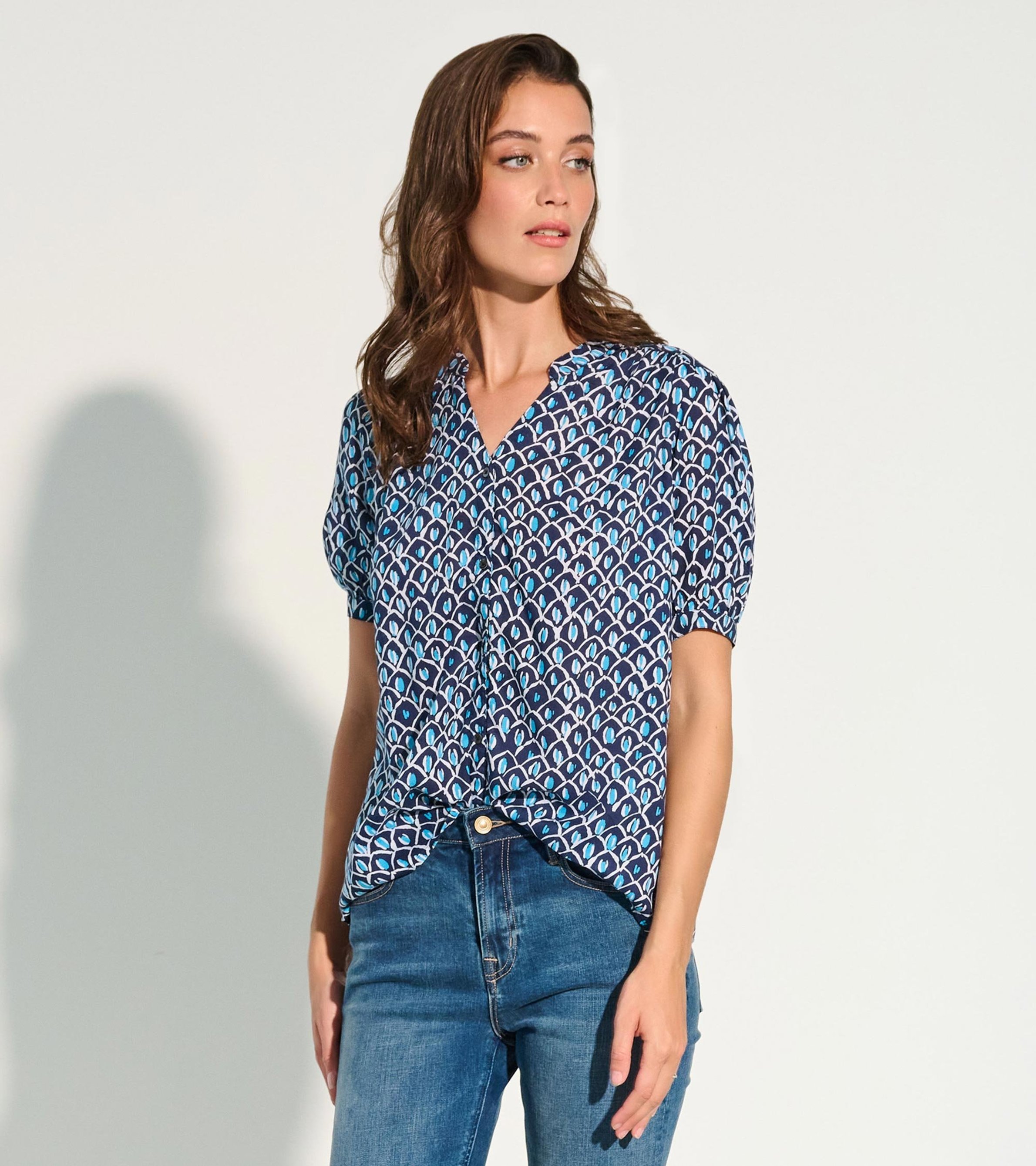 Ivy Blouse - Abstract Pineapples - Hatley US