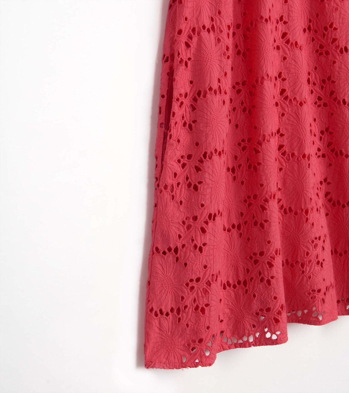 View larger image of Kaia Eyelet Dress - Rouge Red