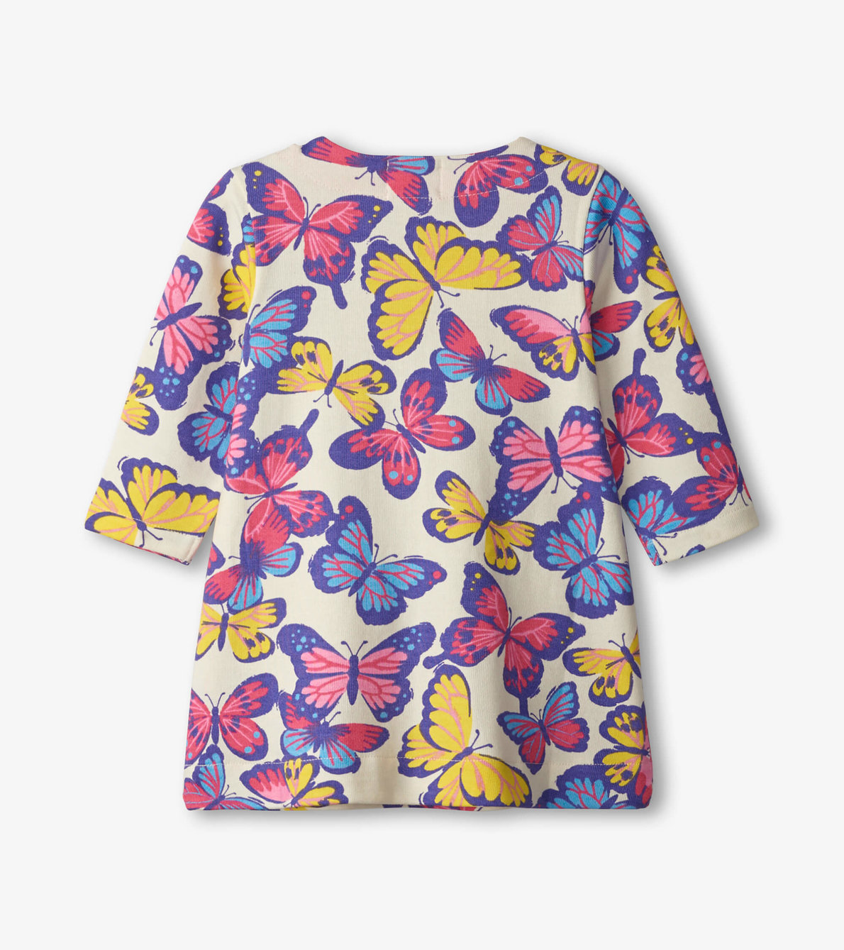 Agrandir l'image de Robe à col boutonné pour bébé – Kaléidoscope de papillons