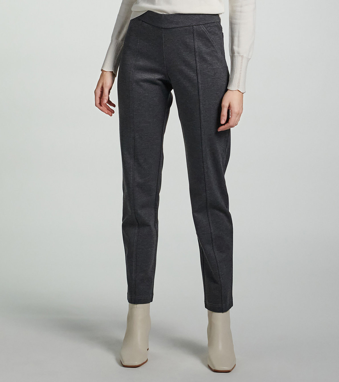 View larger image of Kate Ponte Pants - Charcoal