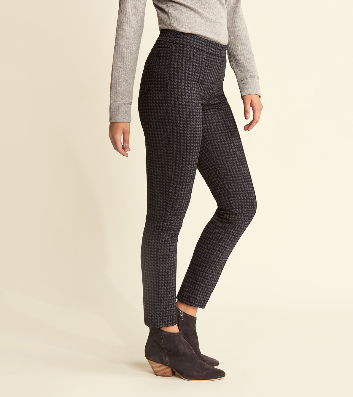 View larger image of Kate Ponte Pants - Houndstooth