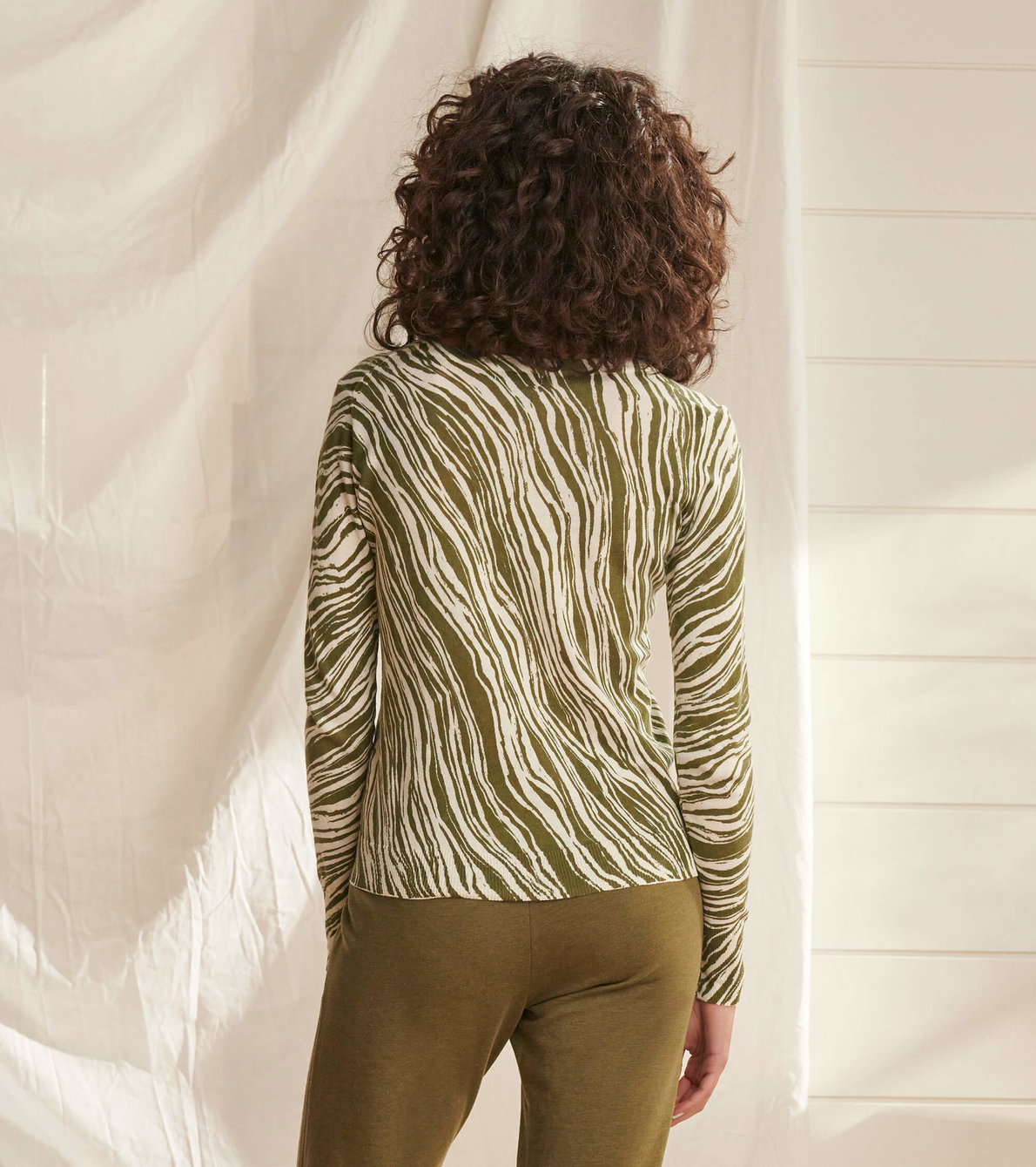 View larger image of Katie Sweater - Diagonal Moss