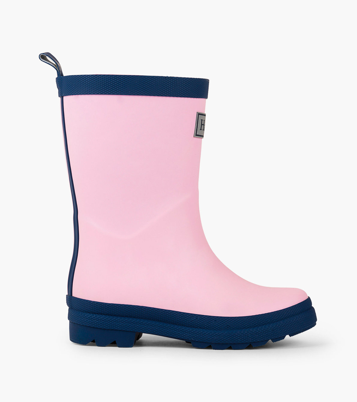 View larger image of Kids Pink & Navy Matte Rain Boots