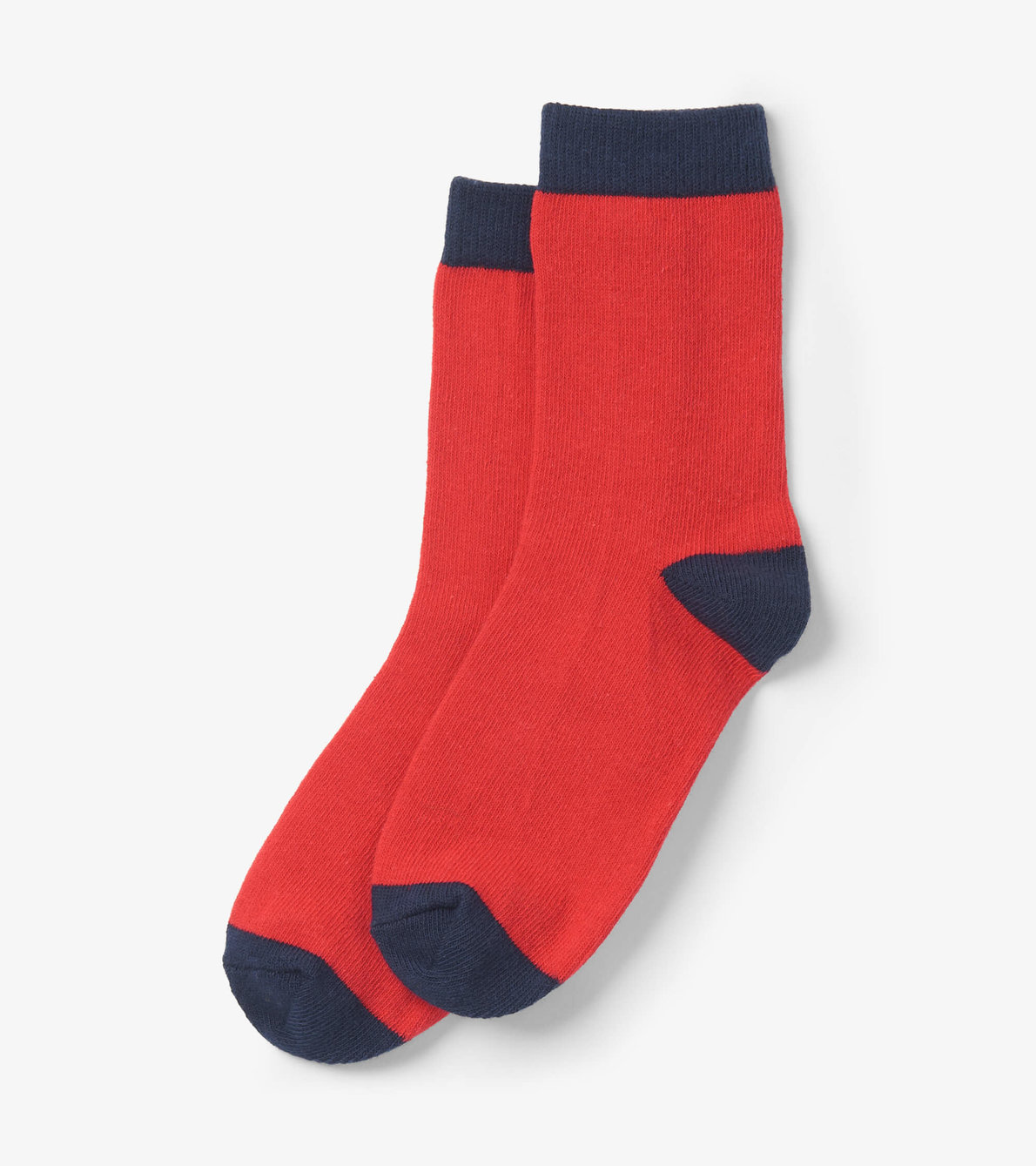View larger image of Kids Red & Navy Crew Socks