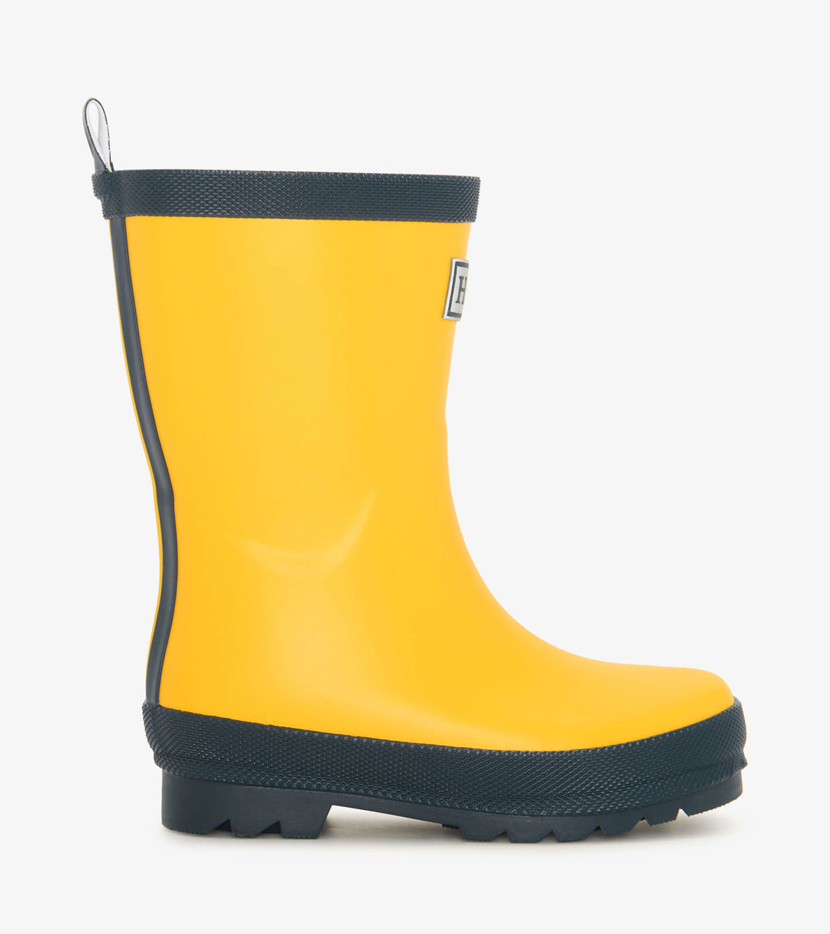 View larger image of Kids Yellow & Navy Matte Rain Boots