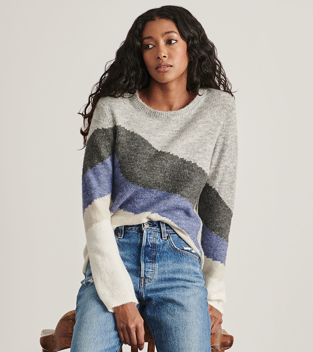 View larger image of Landscape Sweater - Grey Melange