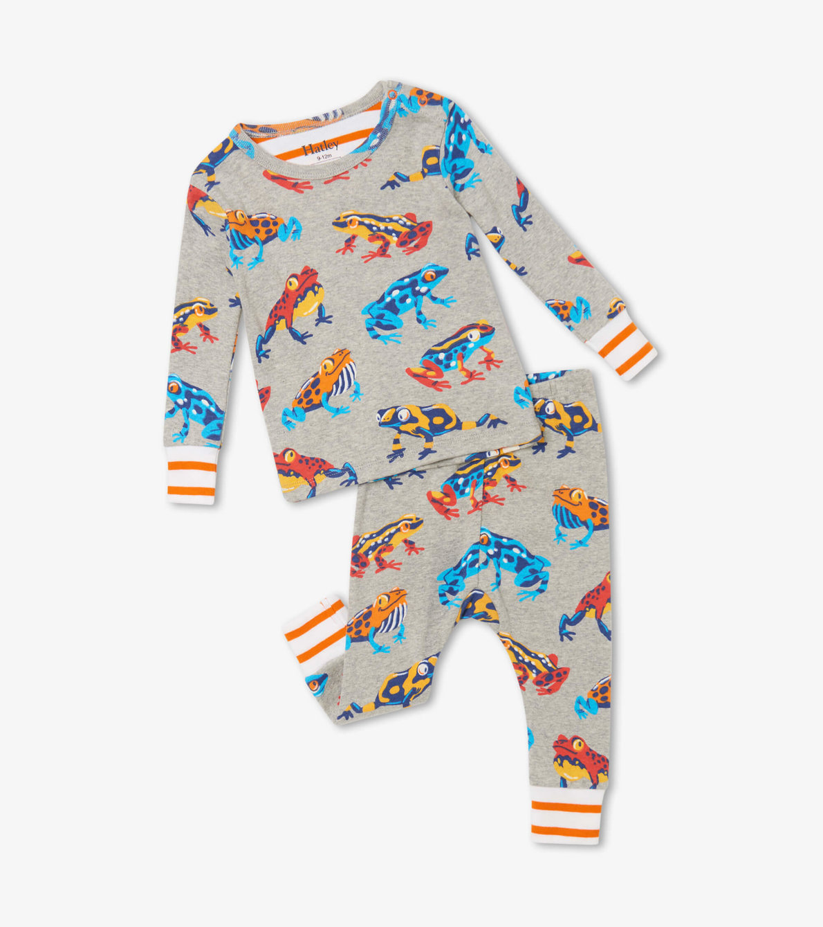 Agrandir l'image de Pyjama en coton biologique pour bébé – Grenouilles bondissantes