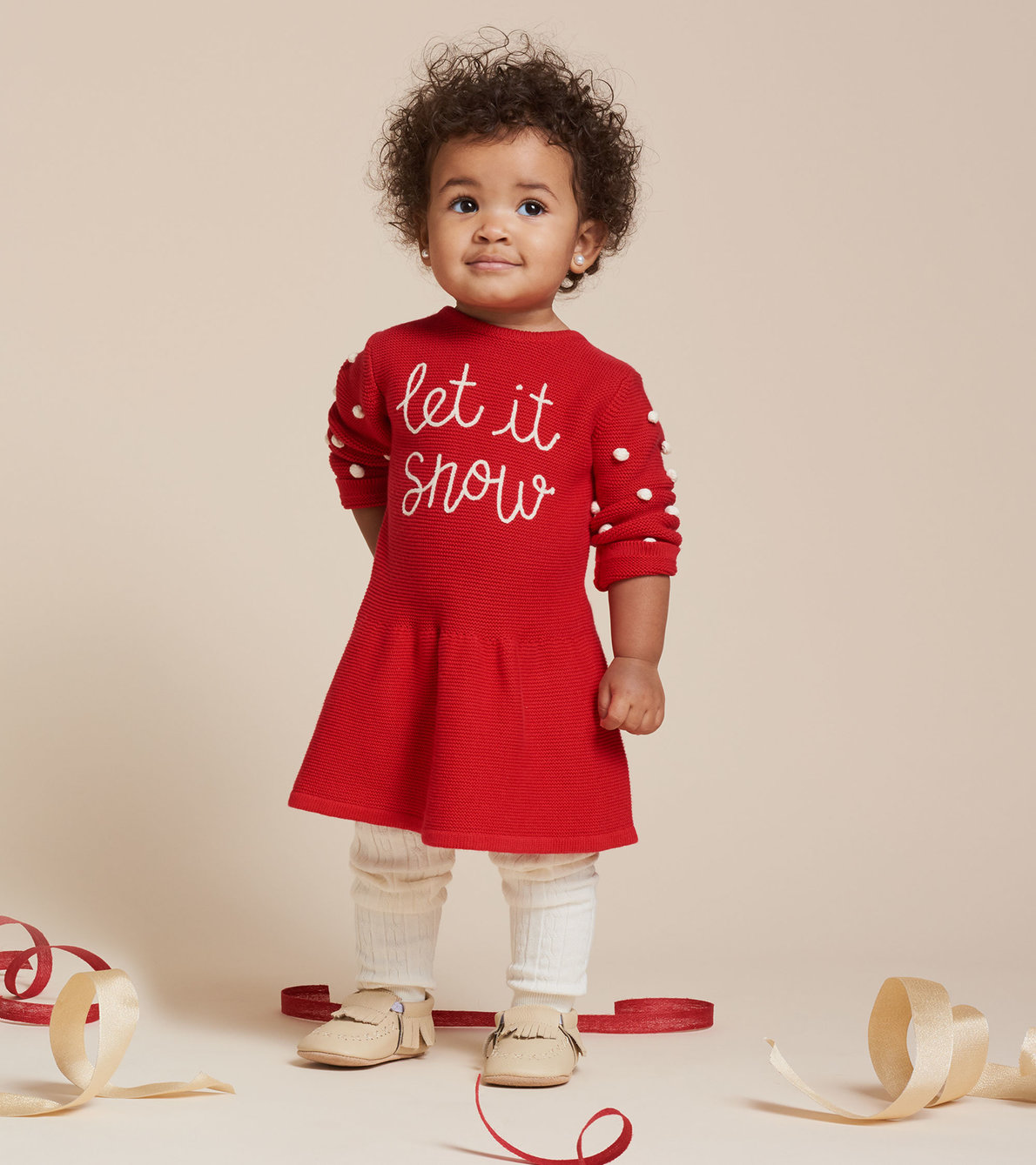 View larger image of Let It Snow Baby Sweater Dress