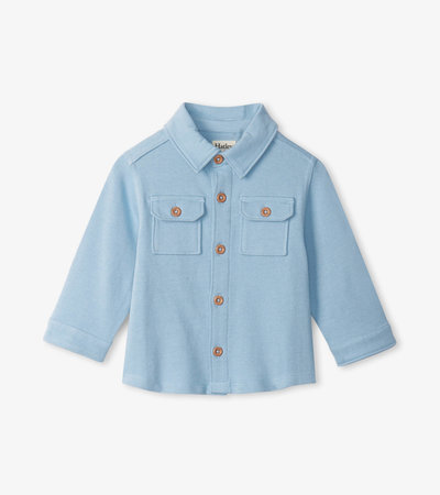Chemise boutonnée pour bébé – Bleu pâle