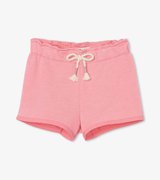 Light Pink French Terry Paper Bag Shorts