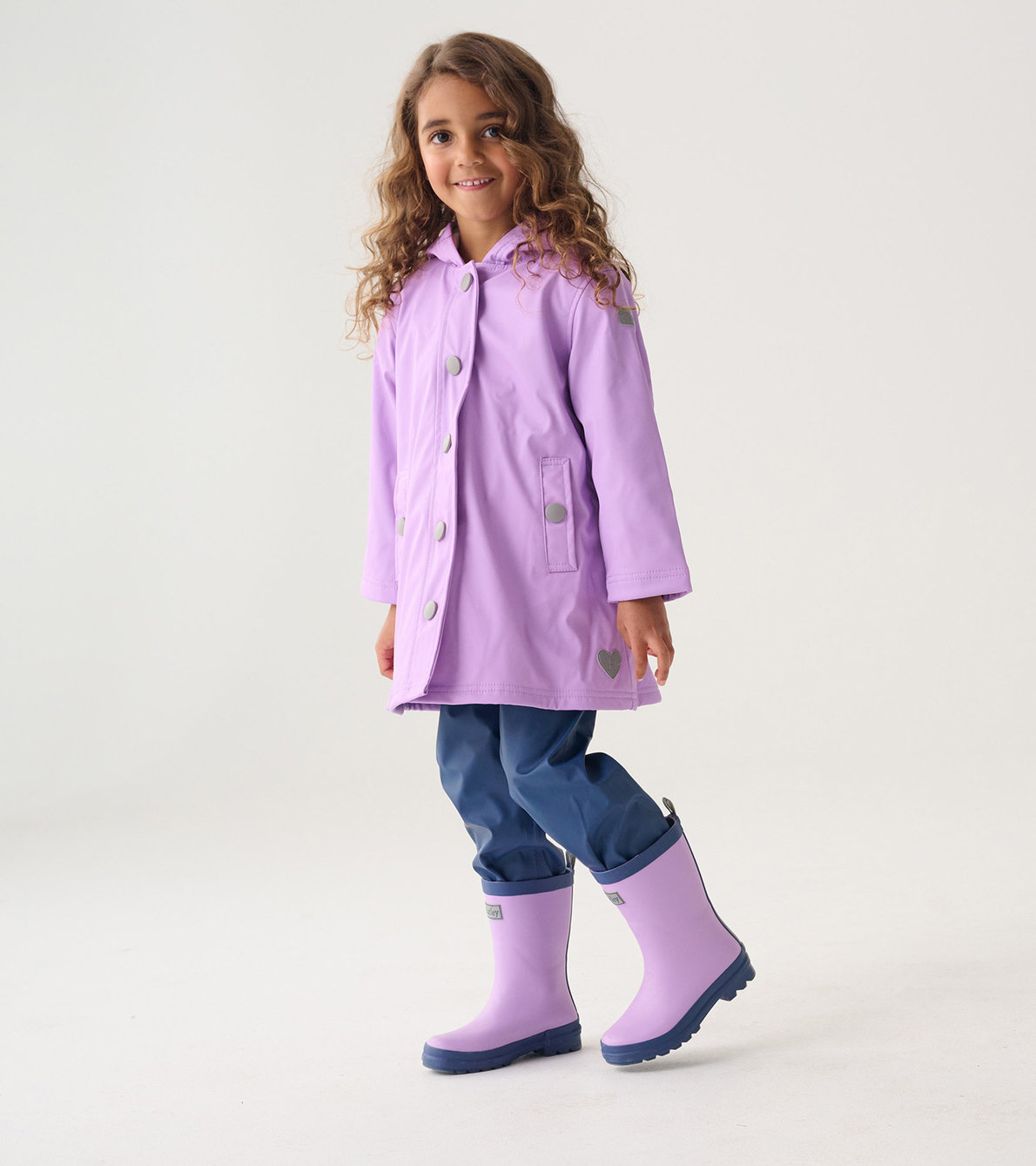 View larger image of Kids Lilac And Navy Matte Rain Boots