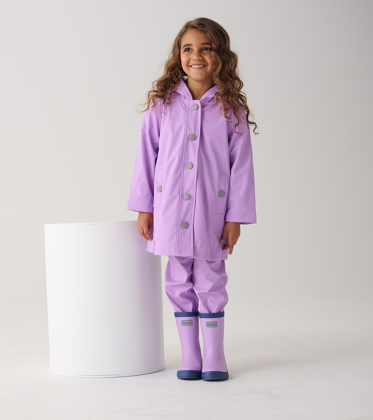 View larger image of Girls Lilac Button-Up Raincoat