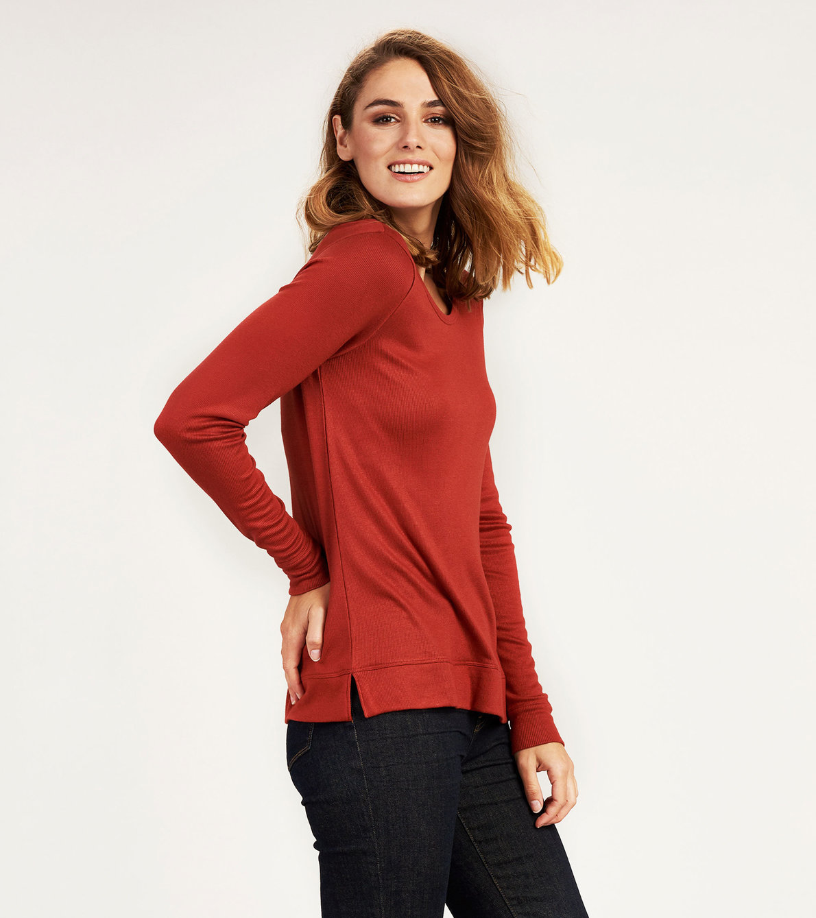 View larger image of Lily Crew Neck Top - Madder Root
