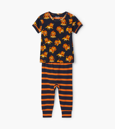 Little Cubs Organic Cotton Baby Short Sleeve Pajama Set