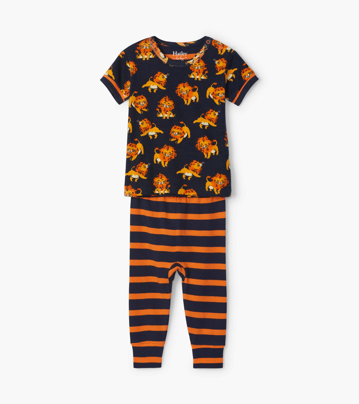 View larger image of Little Cubs Organic Cotton Baby Short Sleeve Pajama Set