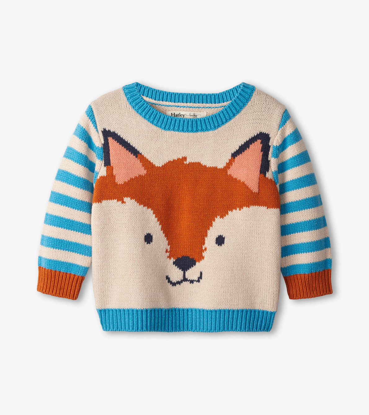 View larger image of Little Fox Crew Neck Baby Sweater
