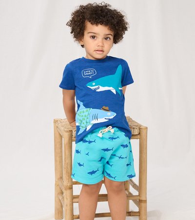 T-shirt à imprimé pour bébé – Requins cool
